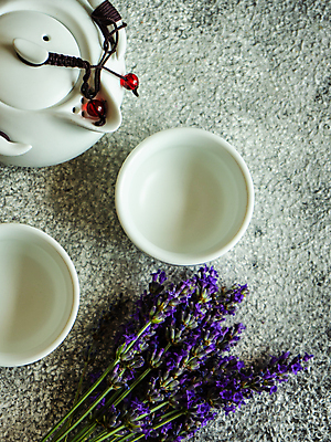 포토 JPG 해외이미지 꽃 실내 사람없음 하이앵글 찻잔 찻주전자 라벤더 해외포토 식물 뷰포인트 주전자 잔 내부 허브 파일형식 이미지허브