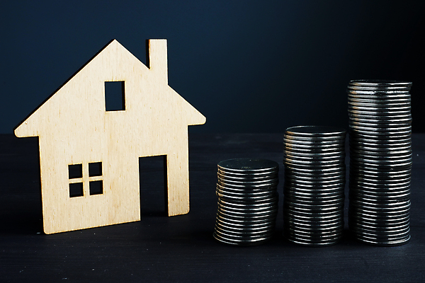 포토 JPG 해외이미지 검은배경 부동산 실내 사람없음 동전탑 집모양 해외포토 모양 백그라운드 내부 쌓기 동전 검은색 재산 파일형식 이미지허브