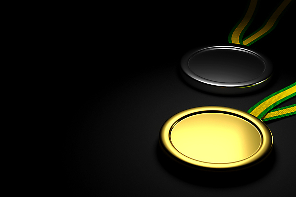 포토 JPG 해외이미지 스포츠 백그라운드 사람없음 3D 검은색 공백 황금 은색 메달 배지 해외포토 컬러 디지털합성 상_상패 파일형식 이미지허브