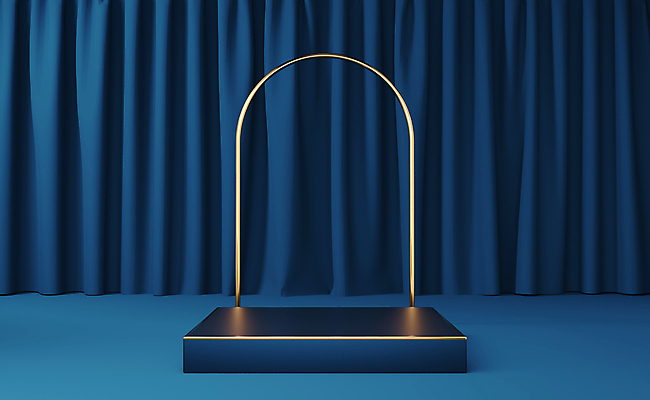 포토 JPG 해외이미지 백그라운드 사람없음 사각형 공간 금색 커튼 남색 아치 단상 포디움 해외포토 도형 컬러 무대 파일형식 이미지허브