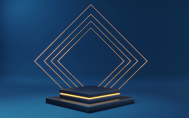 포토 JPG 해외이미지 백그라운드 사람없음 사각형 공간 금색 남색 단상 포디움 해외포토 도형 컬러 무대 파일형식 이미지허브