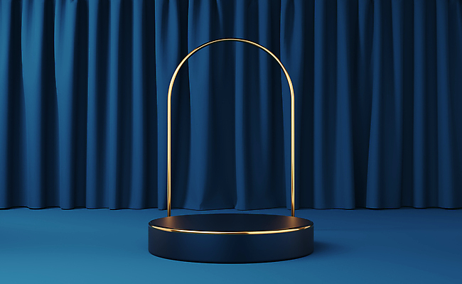 포토 JPG 해외이미지 백그라운드 사람없음 공간 금색 커튼 원형 남색 아치 단상 포디움 해외포토 도형 컬러 무대 파일형식 이미지허브