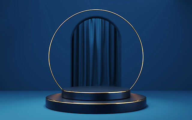 포토 JPG 해외이미지 백그라운드 사람없음 공간 금색 커튼 원형 남색 아치 단상 포디움 해외포토 도형 컬러 무대 파일형식 이미지허브