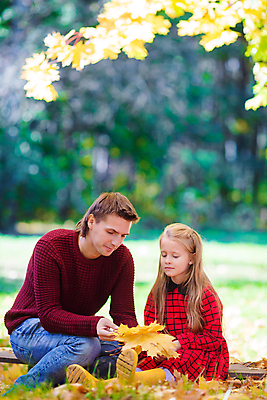 포토 JPG 해외이미지 전신 공원 여자 남자 어린이 낙엽 들기 앉기 성인 두명 앞모습 아웃포커스 소풍 내려보기 부녀 해외포토 공공시설 딸 뷰포인트 잎 가족 모션 촬영기법 사람 야외활동 아빠 파일형식 이미지허브