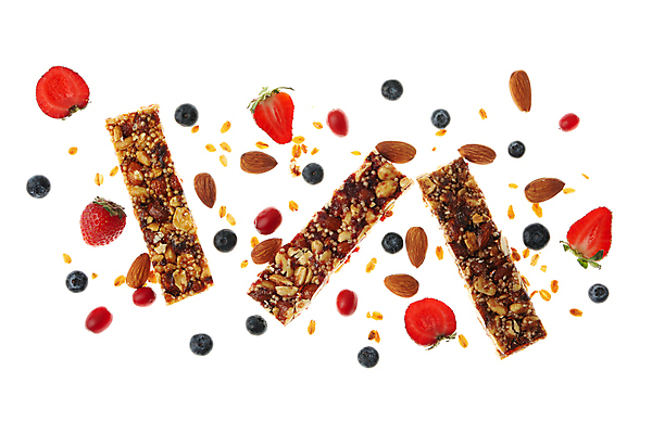 포토 JPG 해외이미지 딸기 실내 사람없음 흰배경 블루베리 아몬드 에너지바 그래놀라 해외포토 음식 백그라운드 과일 내부 견과류 흰색 파일형식 이미지허브