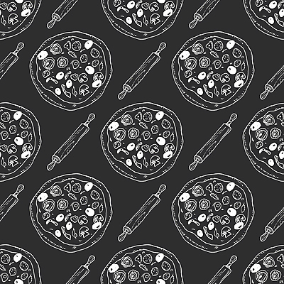 JPG 해외이미지 디자인 백그라운드 패턴 일러스트 피자 사람없음 패턴백그라운드 밀대 해외일러스트 해외포토 포토 무늬 주방용품 패스트푸드 서양음식 파일형식 이미지허브