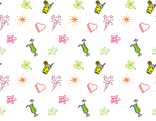 JPG 해외이미지 디자인 포스터 별 음료 백그라운드 패턴 일러스트 잔 폭죽 사람없음 하트 네잎클로버 손그림 엘리먼트 해외일러스트 자연요소 모양 식물 식기 무늬 클로버 파일형식 이미지허브