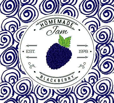JPG 해외이미지 곡선 일러스트 사람없음 파란색 라벨 회오리 블랙베리 원형프레임 과일잼 프레임일러스트 홈메이드 해외일러스트 선 컬러 과일 프레임 원형 잼 만들기 파일형식 이미지허브