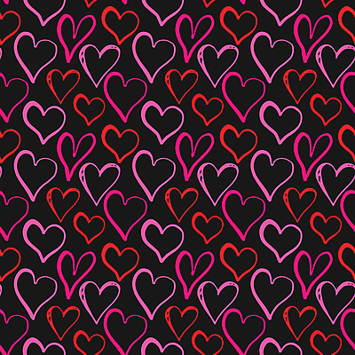 JPG 해외이미지 디자인 행복 분홍색 백그라운드 패턴 일러스트 사랑 사람없음 검은색 하트 해외일러스트 모양 감정 컬러 무늬 파일형식 이미지허브