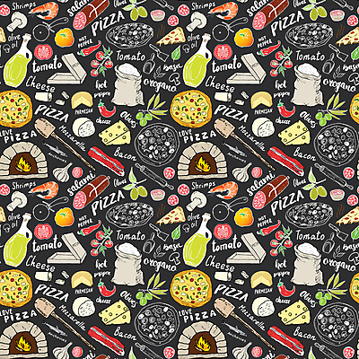 JPG 해외이미지 디자인 백그라운드 패턴 토마토 일러스트 치즈 새우 피자 패스트푸드 사람없음 버섯 패턴백그라운드 소시지 그림 올리브 후추 마르게리타피자 모짜렐라치즈 살라미 페퍼로니 화덕 해외일러스트 해외포토 포토 열매 무늬 채소 유제품 서양음식 갑각류 가공식품 인스턴트 향신료 화로 파일형식 이미지허브