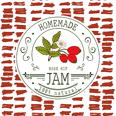 JPG 해외이미지 열매 일러스트 사람없음 라벨 잼 허브 직선 원형프레임 반복무늬 프레임일러스트 홈메이드 버건디 해외일러스트 식물 선 프레임 빨간색 원형 소스_음식 만들기 파일형식 이미지허브