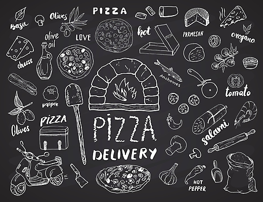 JPG 해외이미지 토마토 일러스트 치즈 피자 마늘 타이포그라피 사람없음 버섯 오토바이 낙서 그림 올리브 밀가루 바질 마르게리타피자 멸치 살라미 페퍼로니 피자주걱 피자칼 화덕 해외일러스트 문자 열매 채소 주방용품 유제품 패스트푸드 서양음식 어류 바이크 소시지 가루 주걱 화로 파일형식 이미지허브