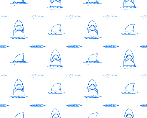 포토 JPG 해외이미지 물결 백그라운드 패턴 라인일러스트 사람없음 파란색 패턴백그라운드 라인아트 그림 지느러미 상어 해외일러스트 선 컬러 무늬 일러스트 어류 파일형식 이미지허브
