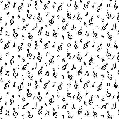JPG 해외이미지 디자인 음악 백그라운드 패턴 음표 일러스트 사람없음 검은색 흰색 해외일러스트 기호 컬러 무늬 문화예술 파일형식 이미지허브
