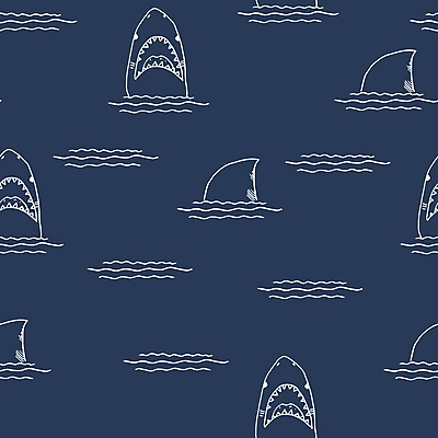 포토 JPG 해외이미지 물결 백그라운드 패턴 라인일러스트 사람없음 파란색 패턴백그라운드 라인아트 그림 지느러미 상어 해외일러스트 선 컬러 무늬 일러스트 어류 파일형식 이미지허브