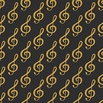 JPG 해외이미지 디자인 음악 백그라운드 패턴 음표 일러스트 사람없음 노란색 검은색 높은음자리표 해외일러스트 기호 컬러 무늬 문화예술 파일형식 이미지허브