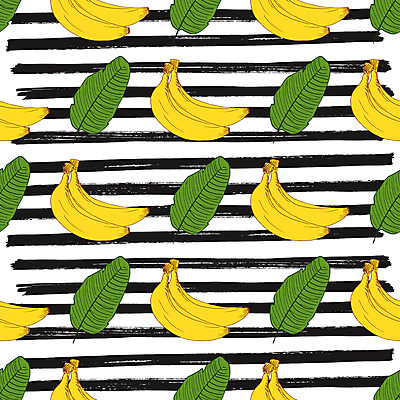 포토 JPG 해외이미지 패턴 바나나 사람없음 빈티지 스케치 손그림 가로줄 바나나잎 해외포토 선 컨셉 잎 무늬 과일 미술 파일형식 이미지허브