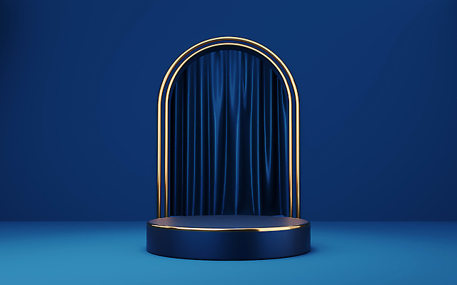 포토 JPG 해외이미지 백그라운드 사람없음 공간 금색 커튼 원형 남색 아치 단상 포디움 해외포토 도형 컬러 무대 파일형식 이미지허브
