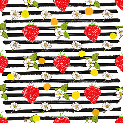 포토 JPG 해외이미지 패턴 딸기 사람없음 물방울무늬 빈티지 스케치 손그림 가로줄 딸기꽃 딸기잎 해외포토 꽃 선 컨셉 잎 무늬 과일 미술 파일형식 이미지허브