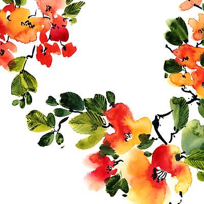 JPG 해외이미지 식물 꽃 일러스트 붓터치 사람없음 뷰티 그림 번짐 해외일러스트 파일형식 효과 이미지허브