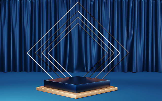 포토 JPG 해외이미지 백그라운드 사람없음 사각형 공간 금색 커튼 남색 단상 포디움 해외포토 도형 컬러 무대 파일형식 이미지허브