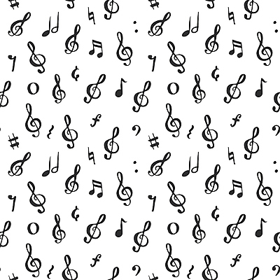 JPG 해외이미지 디자인 음악 백그라운드 패턴 음표 일러스트 사람없음 검은색 흰색 해외일러스트 기호 컬러 무늬 문화예술 파일형식 이미지허브
