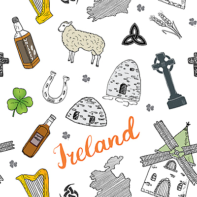 JPG 해외이미지 전통 디자인 유럽 여행 백그라운드 십자가 패턴 일러스트 캘리그라피 맥주 사람없음 풍차 양 행운 클로버 토끼풀 하프 아일랜드 더블린 방앗간 아일랜드지도 위스키 편자 풍차집 해외일러스트 식물 나라 컨셉 지도 무늬 포유류 현악기 주류 말발굽 파일형식 이미지허브