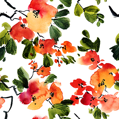 포토 JPG 해외이미지 꽃잎 꽃 줄기 백그라운드 잎 일러스트 캘리그라피 붓터치 수묵화 미술 사람없음 주황색 동양화 번짐 해외일러스트 식물 컬러 문화예술 파일형식 효과 이미지허브