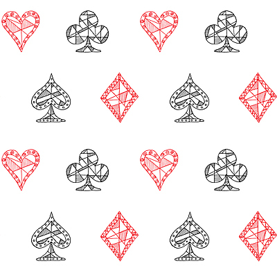 JPG 해외이미지 디자인 백그라운드 패턴 일러스트 사람없음 하트 클로버 다이아몬드 포커 잭 스페이드 엘리먼트 클로버문양 해외일러스트 모양 문양 무늬 게임 트럼프 보석 파일형식 이미지허브