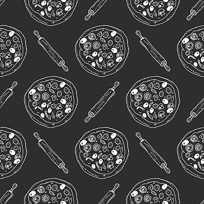 JPG 해외이미지 디자인 백그라운드 패턴 일러스트 피자 사람없음 패턴백그라운드 밀대 해외일러스트 해외포토 포토 무늬 주방용품 패스트푸드 서양음식 파일형식 이미지허브