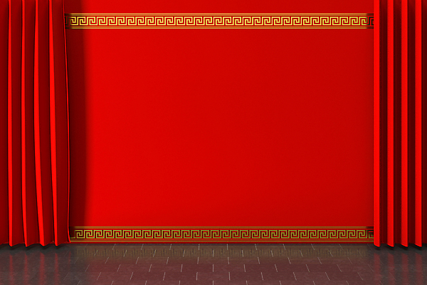 포토 JPG 해외이미지 벽 백그라운드 사람없음 빨간색 3D 공간 커튼 중국전통 스타일 해외포토 전통 컬러 중국 디지털합성 파일형식 이미지허브