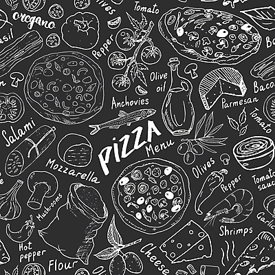 JPG 해외이미지 디자인 백그라운드 패턴 토마토 일러스트 치즈 새우 피자 사람없음 버섯 패턴백그라운드 소시지 올리브 후추 살라미 페퍼로니 해외일러스트 해외포토 포토 열매 무늬 채소 유제품 패스트푸드 서양음식 갑각류 가공식품 향신료 파일형식 이미지허브