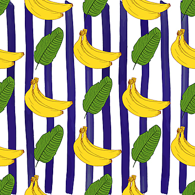포토 JPG 해외이미지 패턴 바나나 사람없음 빈티지 스케치 손그림 세로줄 바나나잎 해외포토 선 컨셉 잎 무늬 과일 미술 파일형식 이미지허브