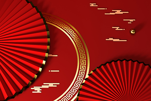 포토 JPG 해외이미지 백그라운드 사람없음 빨간색 3D 공간 원형 중국전통 입체도형 스타일 해외포토 도형 전통 컬러 중국 입체 디지털합성 파일형식 이미지허브