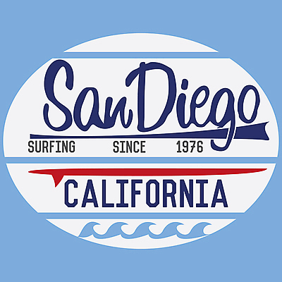 JPG 해외이미지 디자인 파도 하늘색 일러스트 타이포그라피 사람없음 빈티지 캘리포니아 해외일러스트 문자 바다 컨셉 파란색 미국 파일형식 이미지허브