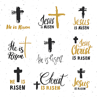 포토 JPG 해외이미지 손글씨 종교 십자가 캘리그라피 타이포그라피 사람없음 장식 손그림 부활 해외포토 문자 파일형식 이미지허브