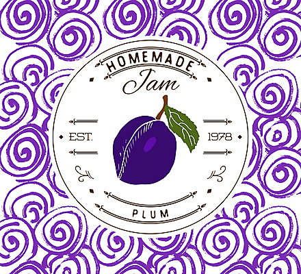 JPG 해외이미지 곡선 일러스트 사람없음 라벨 보라색 회오리 원형프레임 과일잼 서양자두 프레임일러스트 홈메이드 해외일러스트 선 컬러 프레임 원형 잼 만들기 파일형식 이미지허브
