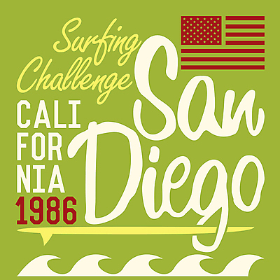 JPG 해외이미지 디자인 파도 일러스트 타이포그라피 사람없음 연두색 빈티지 성조기 캘리포니아 해외일러스트 문자 바다 컨셉 초록색 미국 국기 파일형식 이미지허브