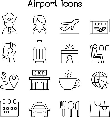 EPS 해외이미지 모양 디자인 실루엣 산업 선 여행 컨셉 일러스트 비즈니스 교통시설 비행기 그래픽 쇼핑 세트 픽토그램 짐 티켓 공항 파일럿 심볼 항공 보안 제트기 승객 이륙 고립 대패 스캐너 얇은 제어 착륙 터미널 스타일 해외일러스트 직업 교통 항공교통 대중교통 촬영기법 안전 시설 파일형식 벡터 이미지허브