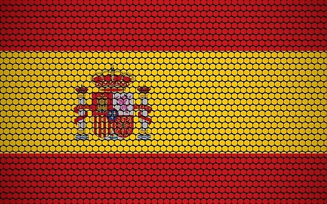 EPS 해외이미지 디자인 배너 여행 백그라운드 패턴 일러스트 벽지 표면 추상 미래 왕관 그래픽 장식 빨간색 빛 노란색 줄무늬 손상 깃발 원형 스페인 사자 심볼 사인 질감 모자이크 방패 애국심 독립 스페인어 전국 해외일러스트 도형 유럽 컬러 컨셉 무늬 포유류 파일형식 벡터 이미지허브