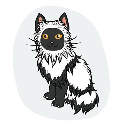 EPS 해외이미지 한마리 일러스트 앉기 사람없음 반려동물 고양이 손그림 반려묘 해외일러스트 동물 1 포유류 모션 파일형식 벡터 이미지허브