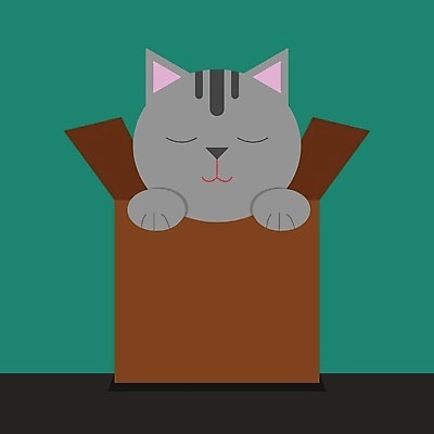 EPS 해외이미지 동물 백그라운드 일러스트 장난 선물 반려동물 상자 고양이 흰색 플랫 컨테이너 만화 심볼 그림 꼬리 얼룩무늬 판지 고립 해외일러스트 산업 컬러 무늬 포유류 파일형식 벡터 이미지허브