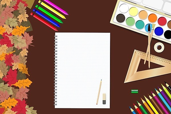 EPS 해외이미지 디자인 교육 종이 백그라운드 컨셉 잎 오렌지 일러스트 장신구 학교 문구용품 프레임 자 빨간색 스터디 컬러풀 사무실 연필 펜 노란색 공백 장비 가을 흰색 도구 붓 그룹 가장자리 수집 오브젝트 신학기 지우개 초보 해외일러스트 식물 계절 컬러 과일 비즈니스 학용품 학습 필기구 둘레 파일형식 벡터 이미지허브