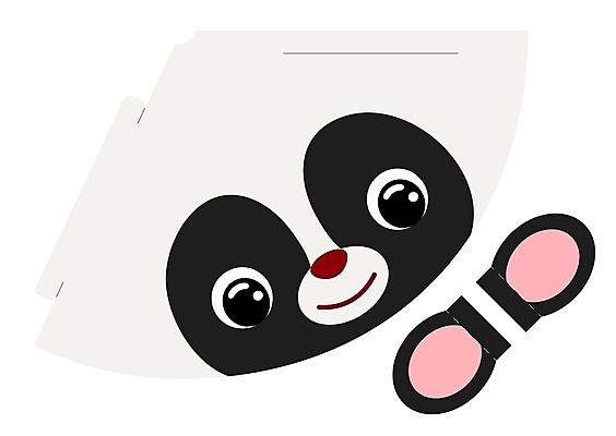 EPS 해외이미지 일러스트 사람없음 종이접기 원뿔 DIY 스컹크 전개도 해외일러스트 도형 종이 취미 접기 파일형식 벡터 이미지허브