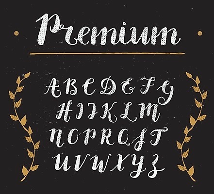 EPS 해외이미지 디자인 알파벳 영어 잎 일러스트 대문자 타이포그라피 사람없음 세트 흰색 플랫 필기체 조합형타이포 해외일러스트 식물 문자 컬러 파일형식 벡터 이미지허브