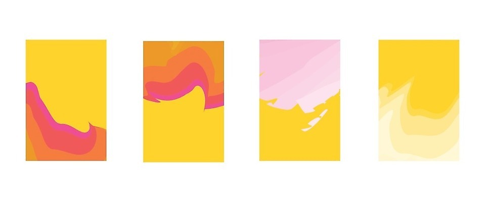 EPS 해외이미지 템플릿 포스터 분홍색 백그라운드 일러스트 추상 세로 세트 컬러풀 노란색 그늘 심플 팩 해외일러스트 컬러 무늬 화장품 파일형식 벡터 뷰티 이미지허브