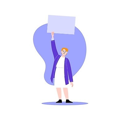 EPS 해외이미지 캐릭터 배너 여자 포스터 종이 포즈 이동 일러스트 비즈니스 노동자 사람 공백 방 자유 잡기 작업 플랫 민주주의 충돌 반대 혁명 고립 소셜 스트라이크 시범 운동가 위기 정치 집회 착륙 항의 해외일러스트 일러캐릭터 직업 컨셉 모션 파일형식 벡터 이미지허브