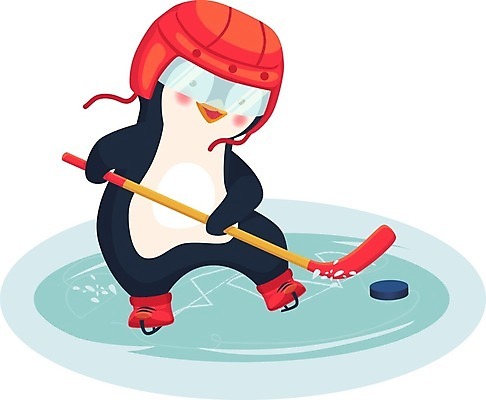 EPS 해외이미지 캐릭터 디자인 어린이 스포츠 겨울 일러스트 놀이 얼음 아기 막대기 펭귄 하키 퍽 플레이어 해외일러스트 일러캐릭터 자연요소 계절 조류 사람 구기 하키용품 파일형식 벡터 이미지허브