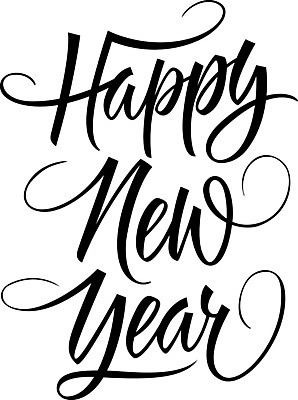 EPS 해외이미지 손글씨 일러스트 글자캘리그라피 사람없음 새해인사 심플 해피뉴이어 레터링 해외일러스트 캘리그라피 새해 인사 파일형식 벡터 이미지허브