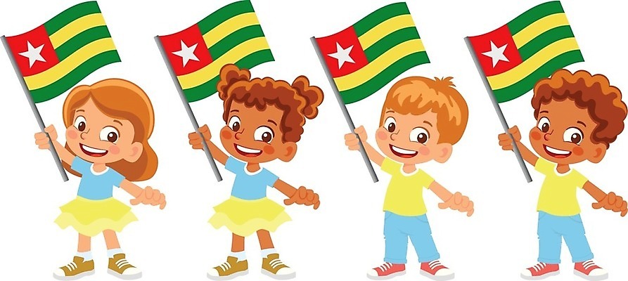 EPS 해외이미지 클립아트 손 배너 물결 어린이 일러스트 소년 깃발 심볼 토고 해외일러스트 남자 사람 신체부위 파일형식 벡터 서아프리카 이미지허브